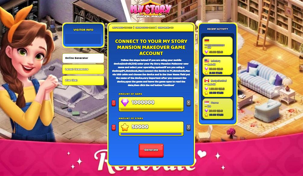 My Story Mansion Makeover Hack Cheats