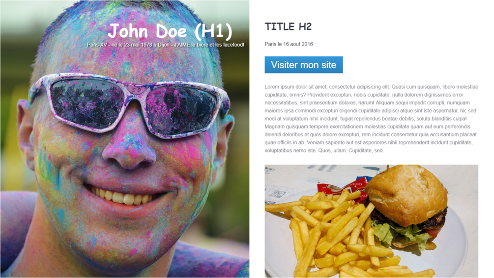 Template html5 gratuit responsive Me