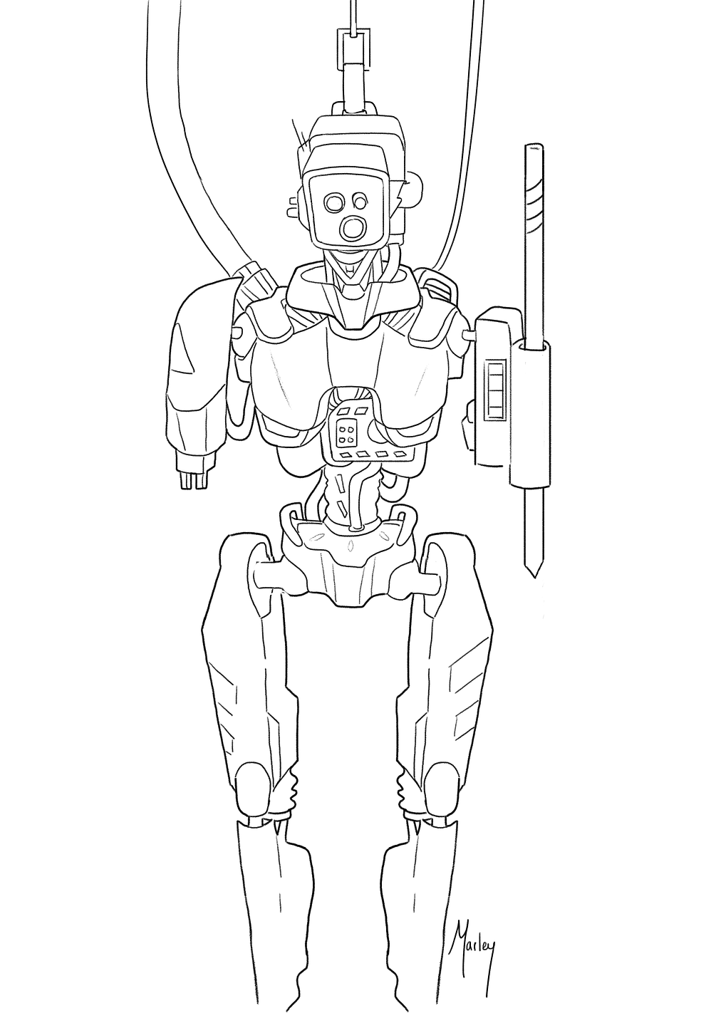 Mech Coloring Page