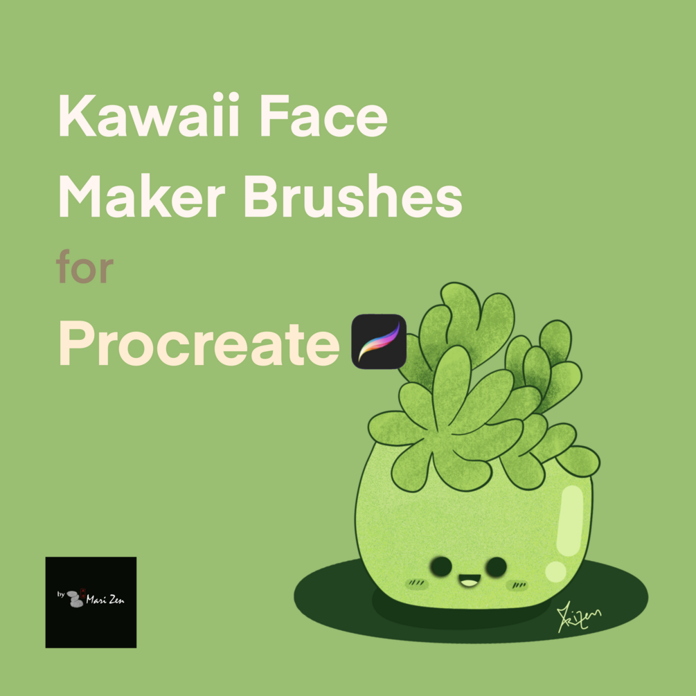 Procreate Kawaii Face Maker Brushes Kawaii Brush for Procreate Fun