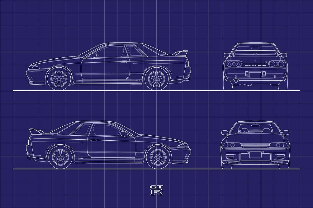 Nissan Gtr R Blueprint Nissan Gtr R Nissan Skyline R | Hot Sex Picture