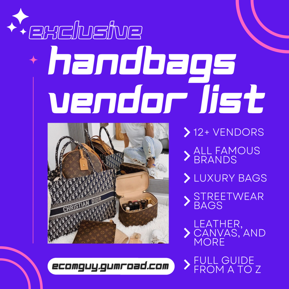 Exclusive Handbags Vendor List Full Guide + Supplier List Handbags