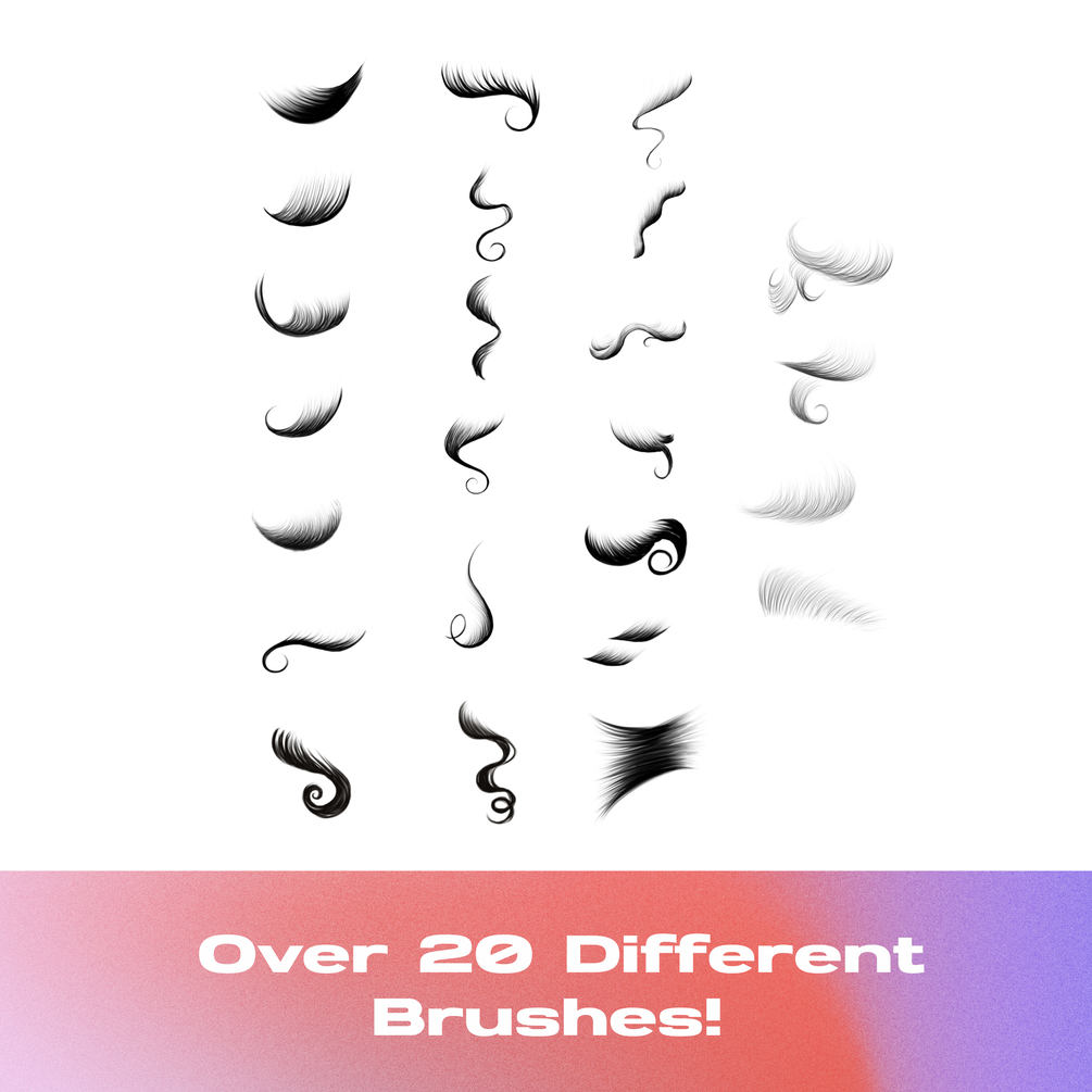 Procreate Edge/Baby Layed Hair Stamp Brush By. Vegalia