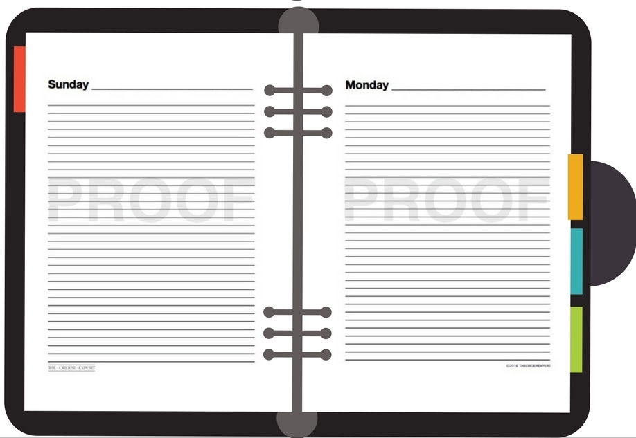 Daily Vertical Blank Calendar: Downloadable Printable