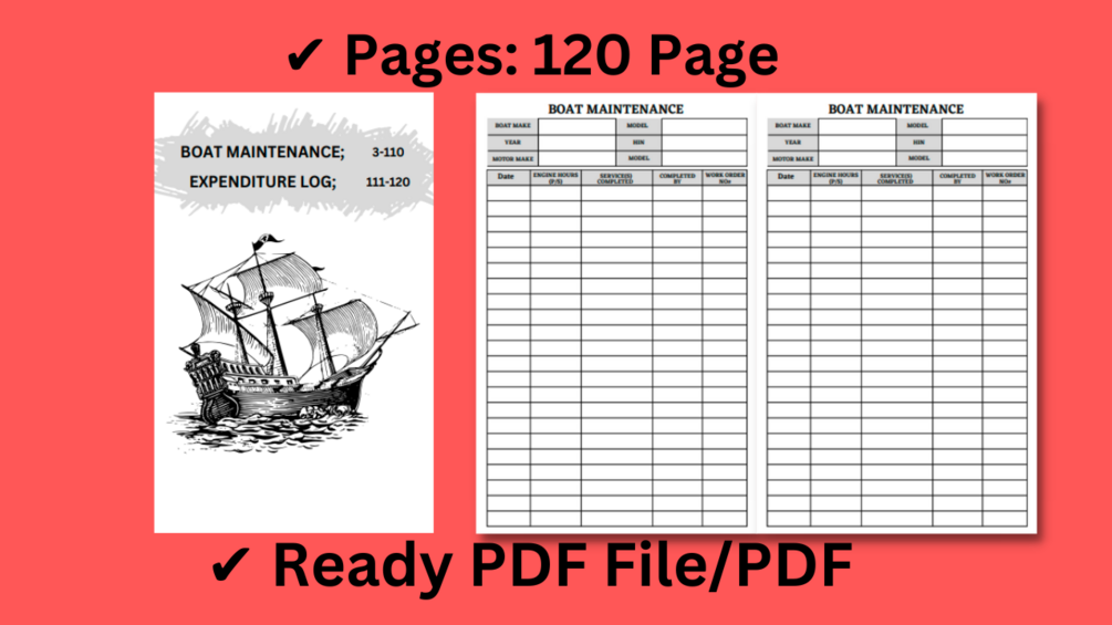 BOAT MAINTENANCE LOG BOOK