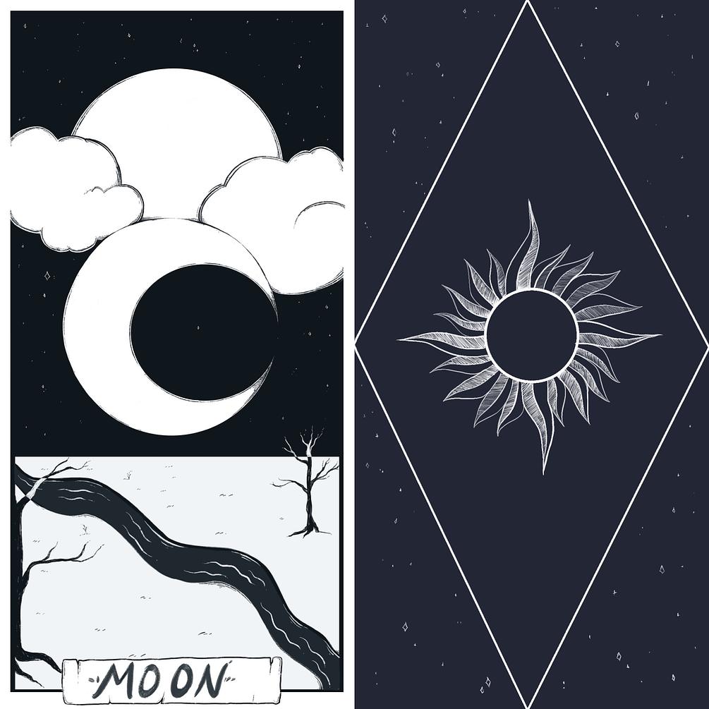 Mollymauk Moon Tarot Card