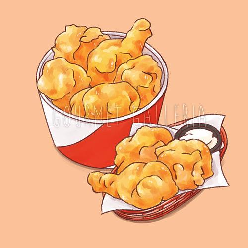 Fried Chicken (Vector+PSD)