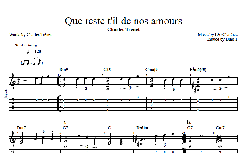 Que Reste T Il De Nos Amours Testo