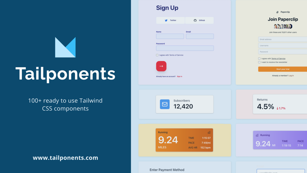 FREE Tailwind CSS components