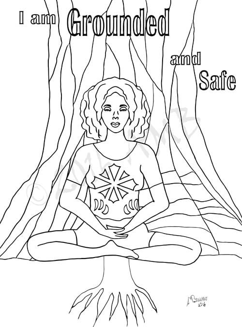 Grounded coloring page