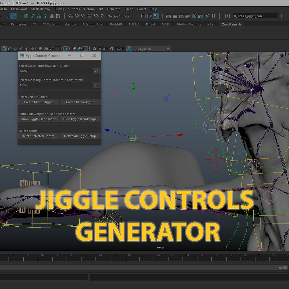 Maya Script Jiggle Controls Generator (Python)