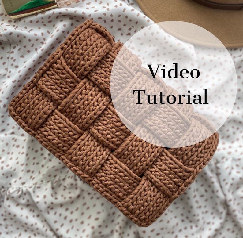Crochet Bag Video Tutorial, Step by Step pattern, High Fashion Knitted