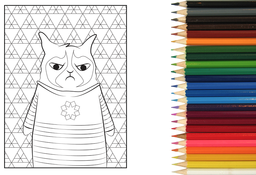 Grumpy Colouring Page 11