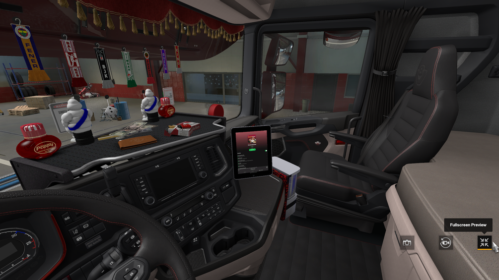 scania ngs ipad+coffee machine