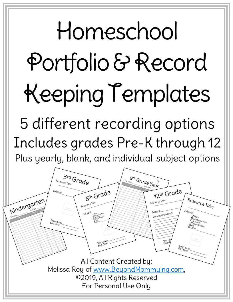 homeschool-portfolio-and-record-keeping-sheets