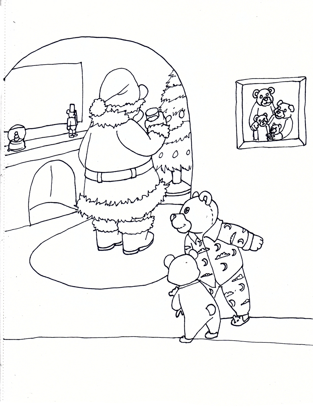 Teddy Bear Christmas Coloring Book