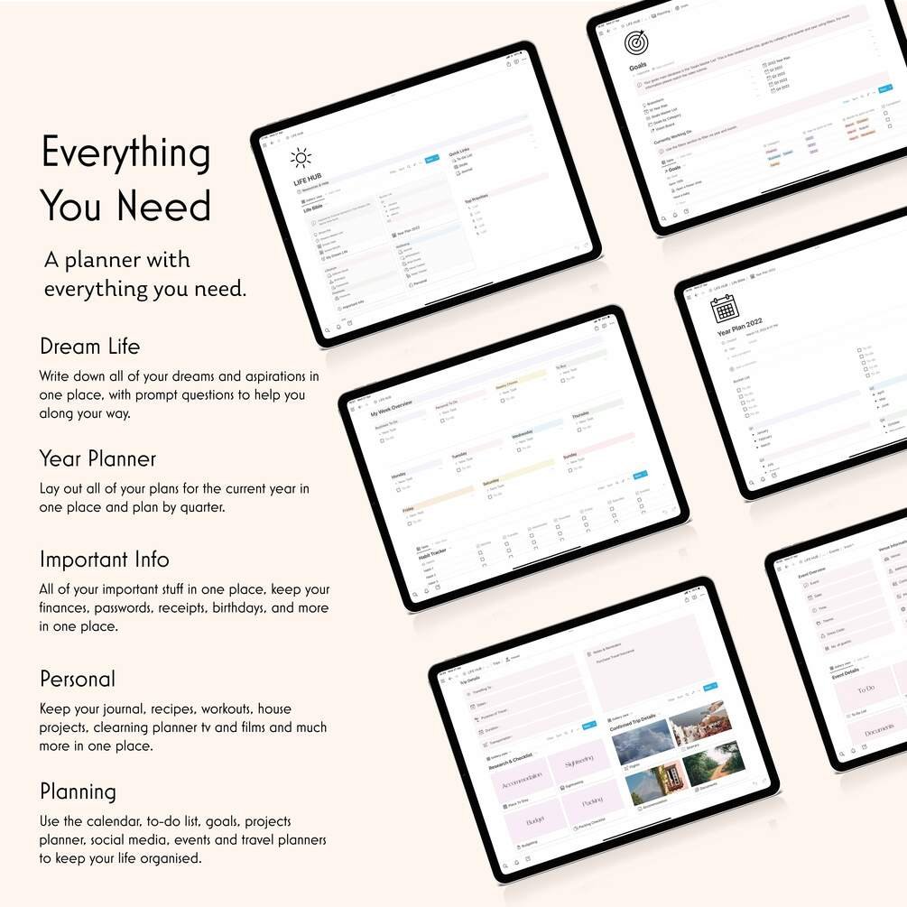 Life Planner Notion Template