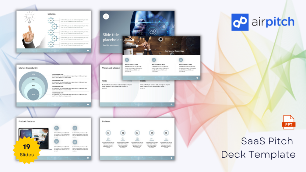 Saas Pitch Deck Template Light Grey