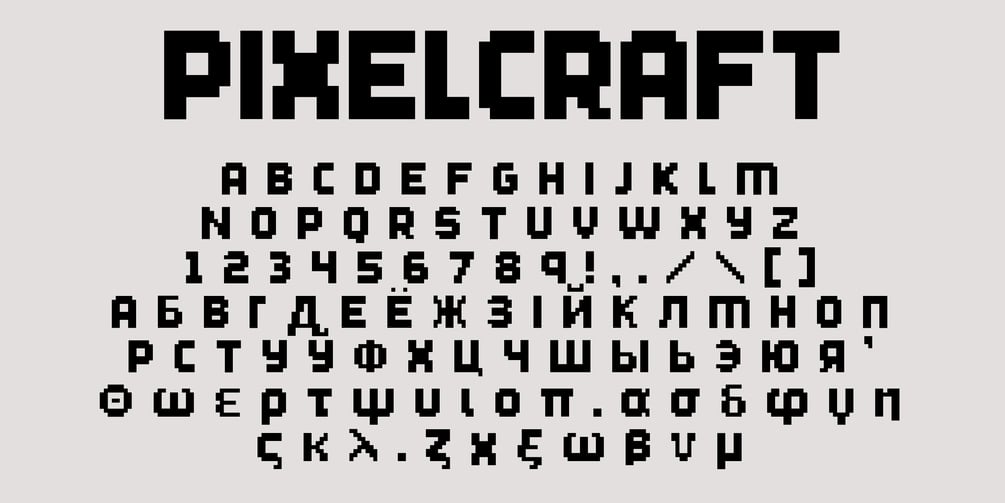 Pixelcraft - Pixel Font