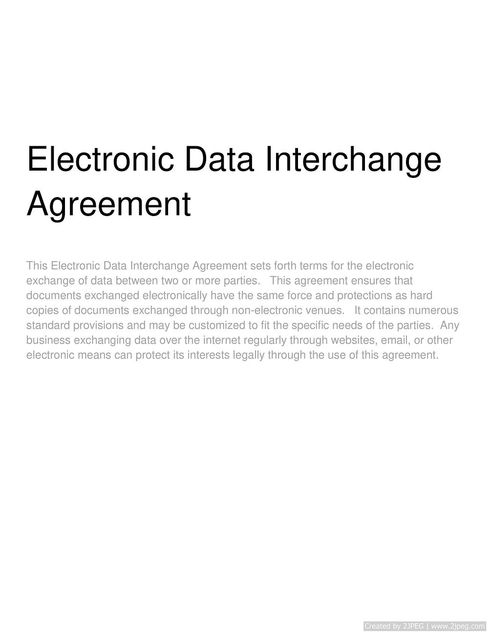 Electronic Data Interchange Agreement