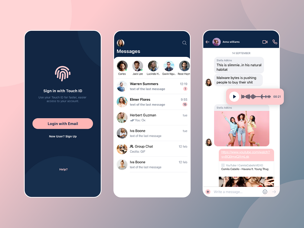 Messanger Chat App UI