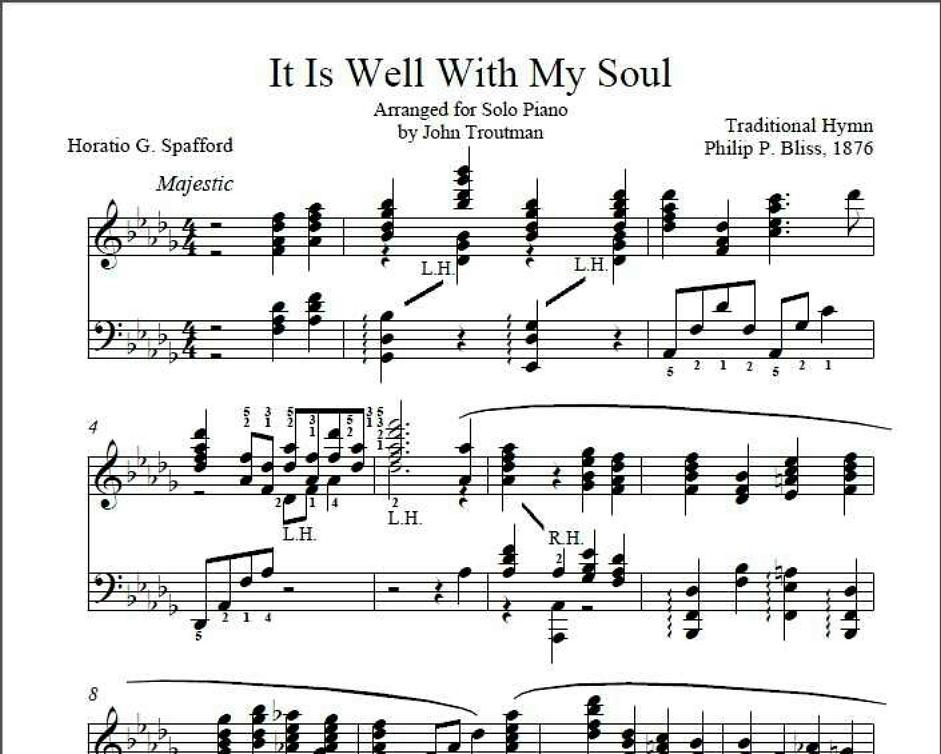 It Is Well With My Soul - Piano Sheet Music PDF (Includes Audio