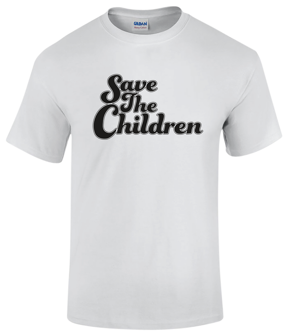 Save the children t shirt colorways 
