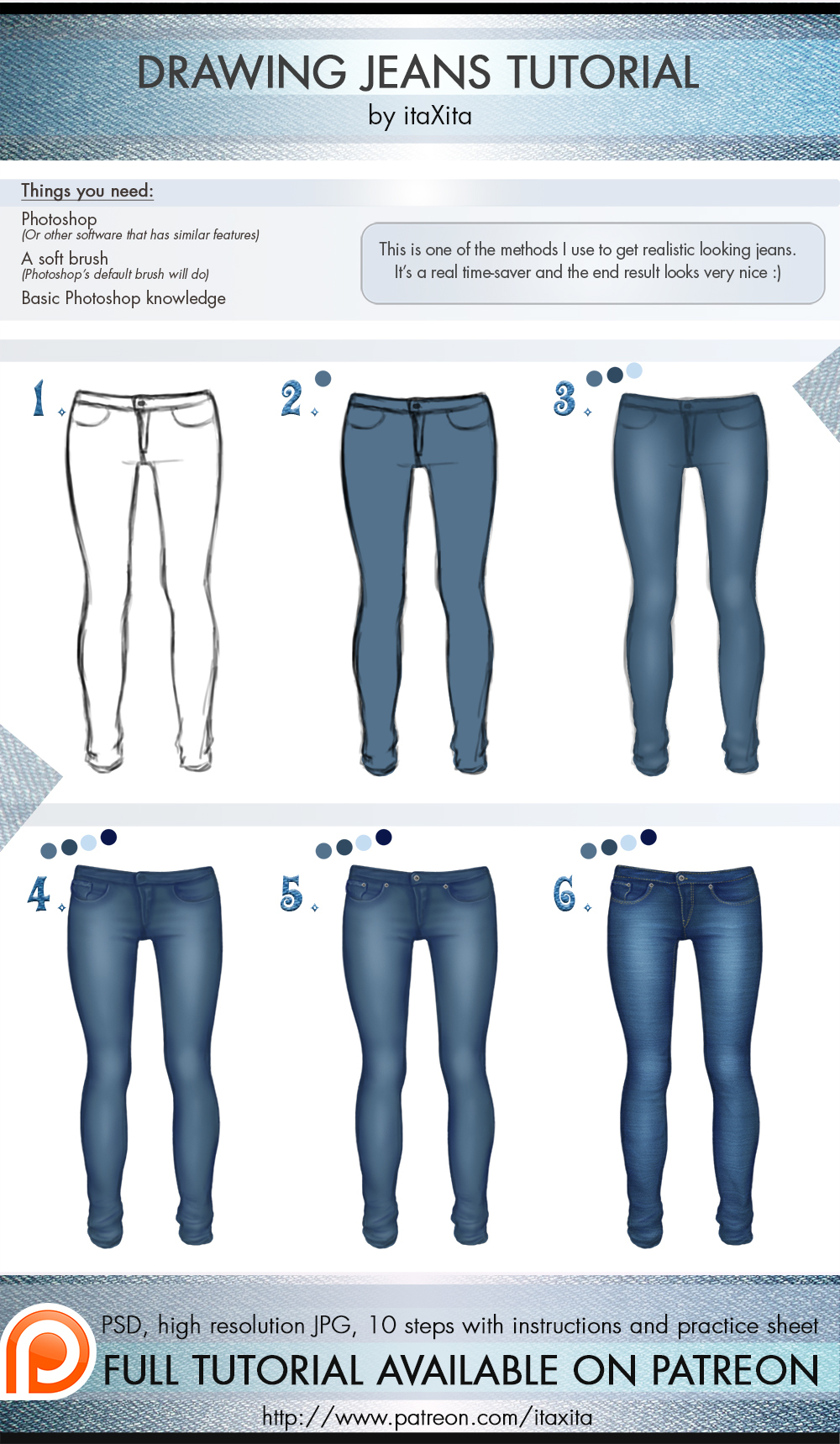 Drawing Jeans Tutorial