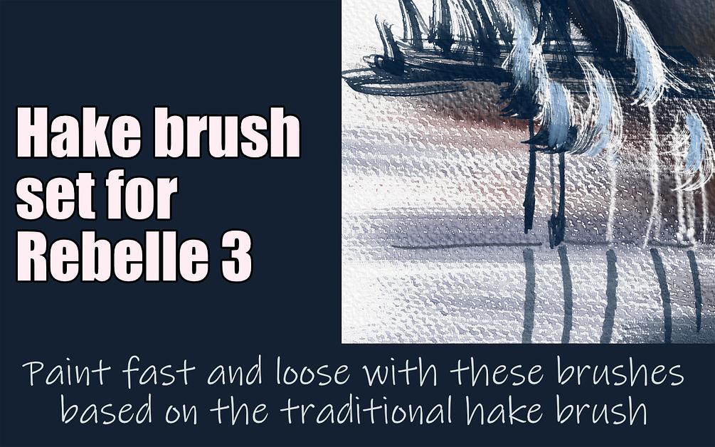 Hake brush set for Rebelle 3