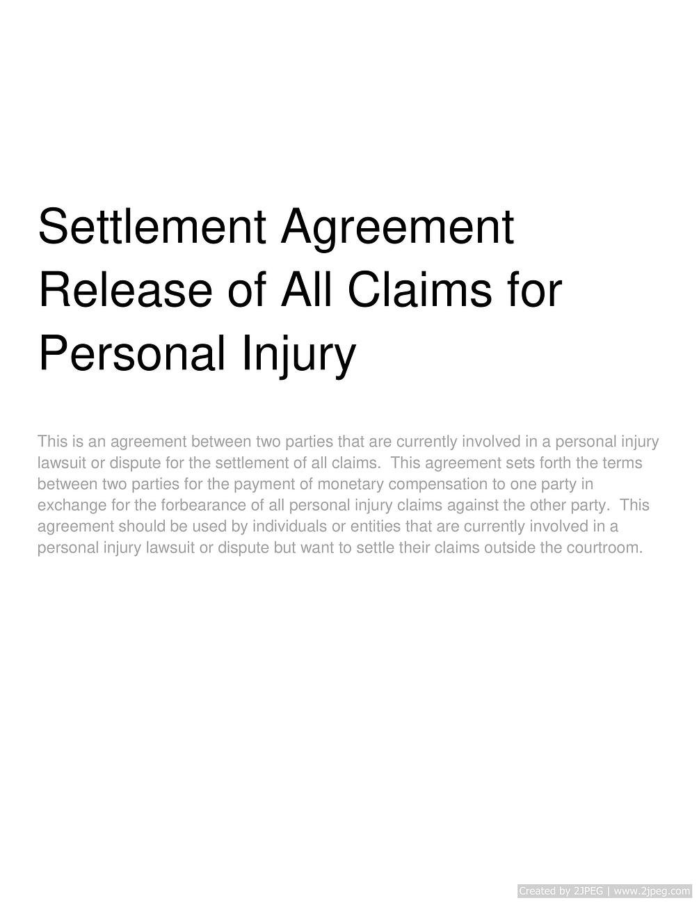 settlement-agreement-release-of-all-claims-for-personal-injury