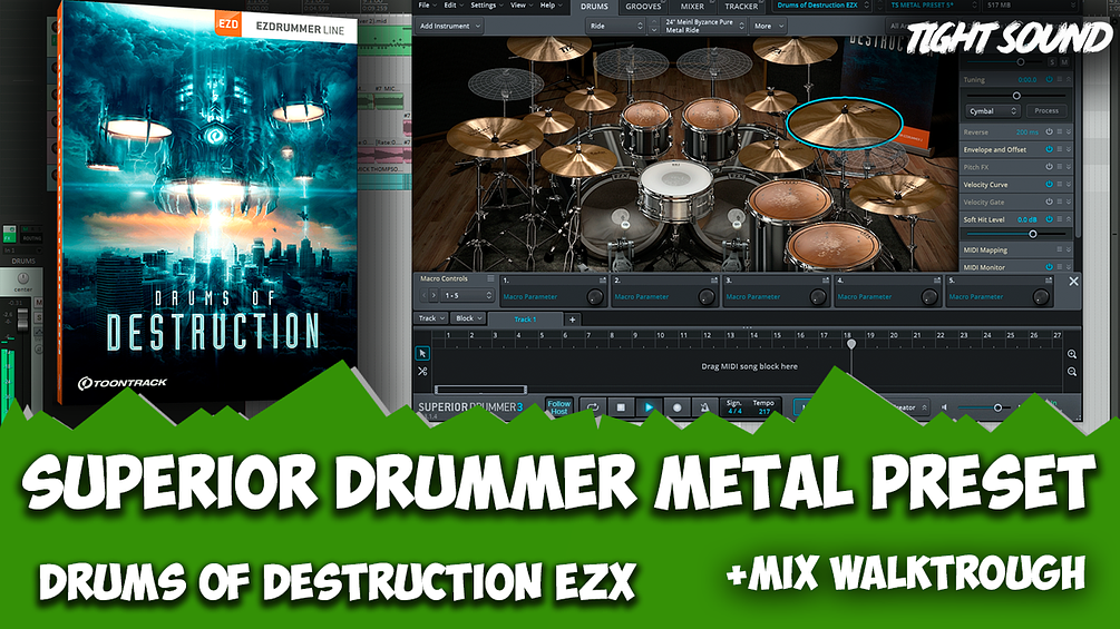 TOONTRACK DRUMS OF DESTRUCTION EZX TIGHT SOUND PRESET