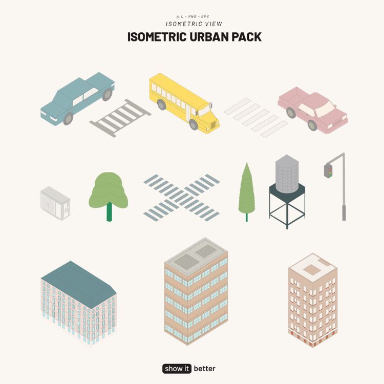 Urban Isometric Set + Brushes