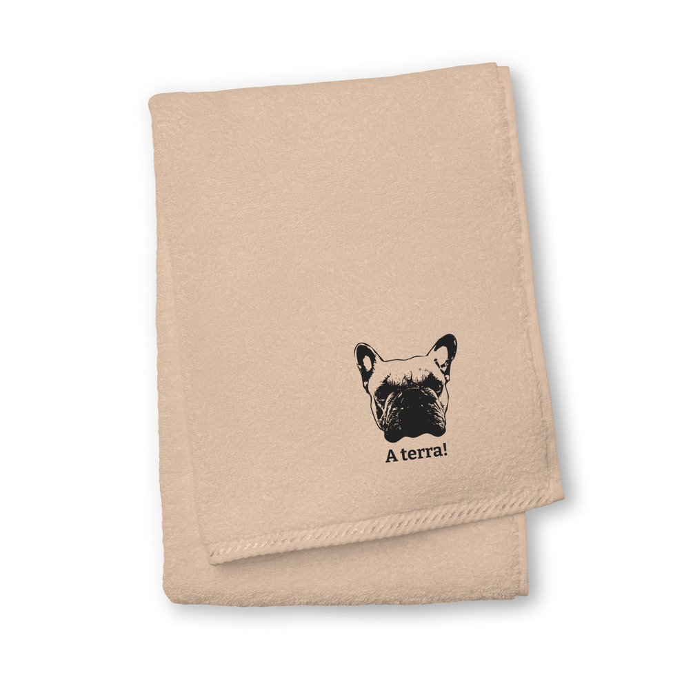 Asciugamano ricamato con zampa di cane: Home Sweet Home Decor