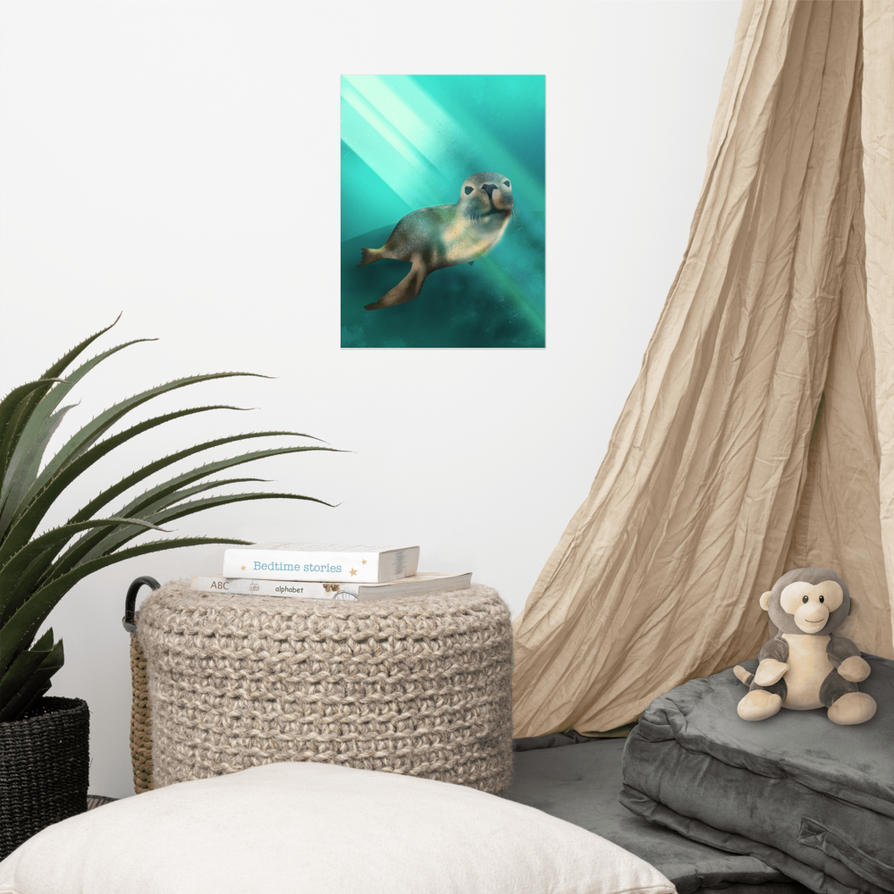 Australian Sea Lion Poster image mockup