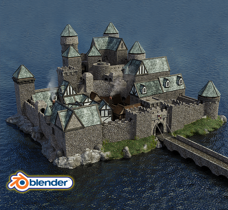 Blender Castle Kitbash Ultimate Course Modular Set
