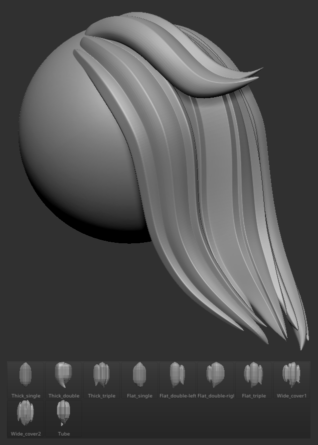 Makkon's stylized hair curve brush
