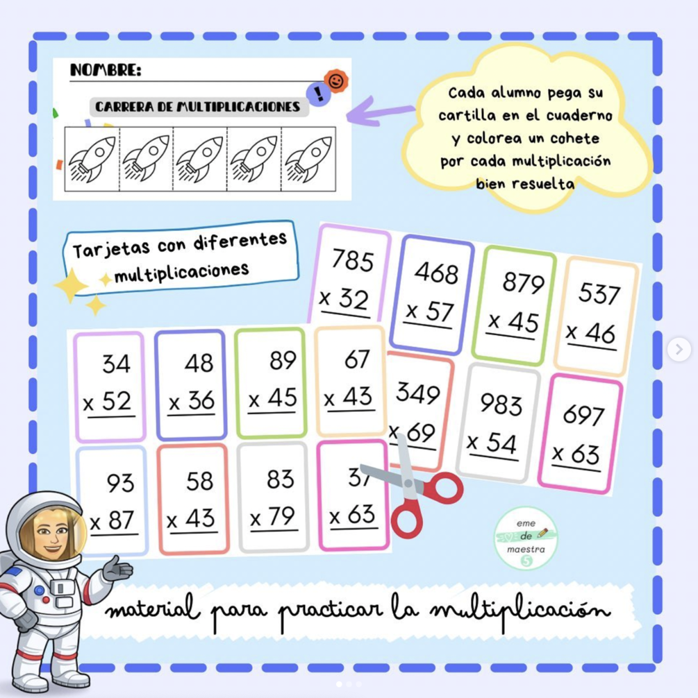 Carrera espacial de multiplicaciones