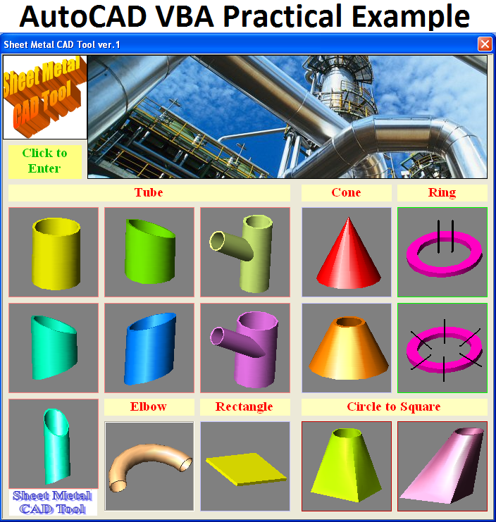 Practical Example of AutoCAD VBA Programming