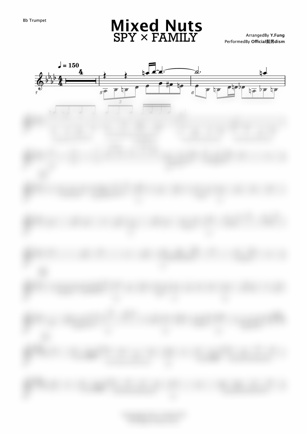 Mixed Nuts / Official HIGE DANdism 【TrumpetSolo】