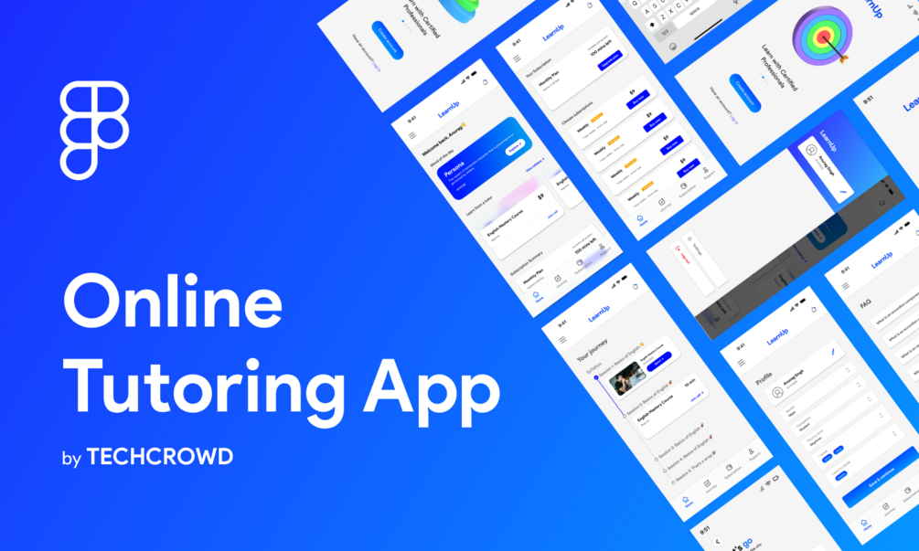 LearnUp Online Tutoring Mobile App UI Template
