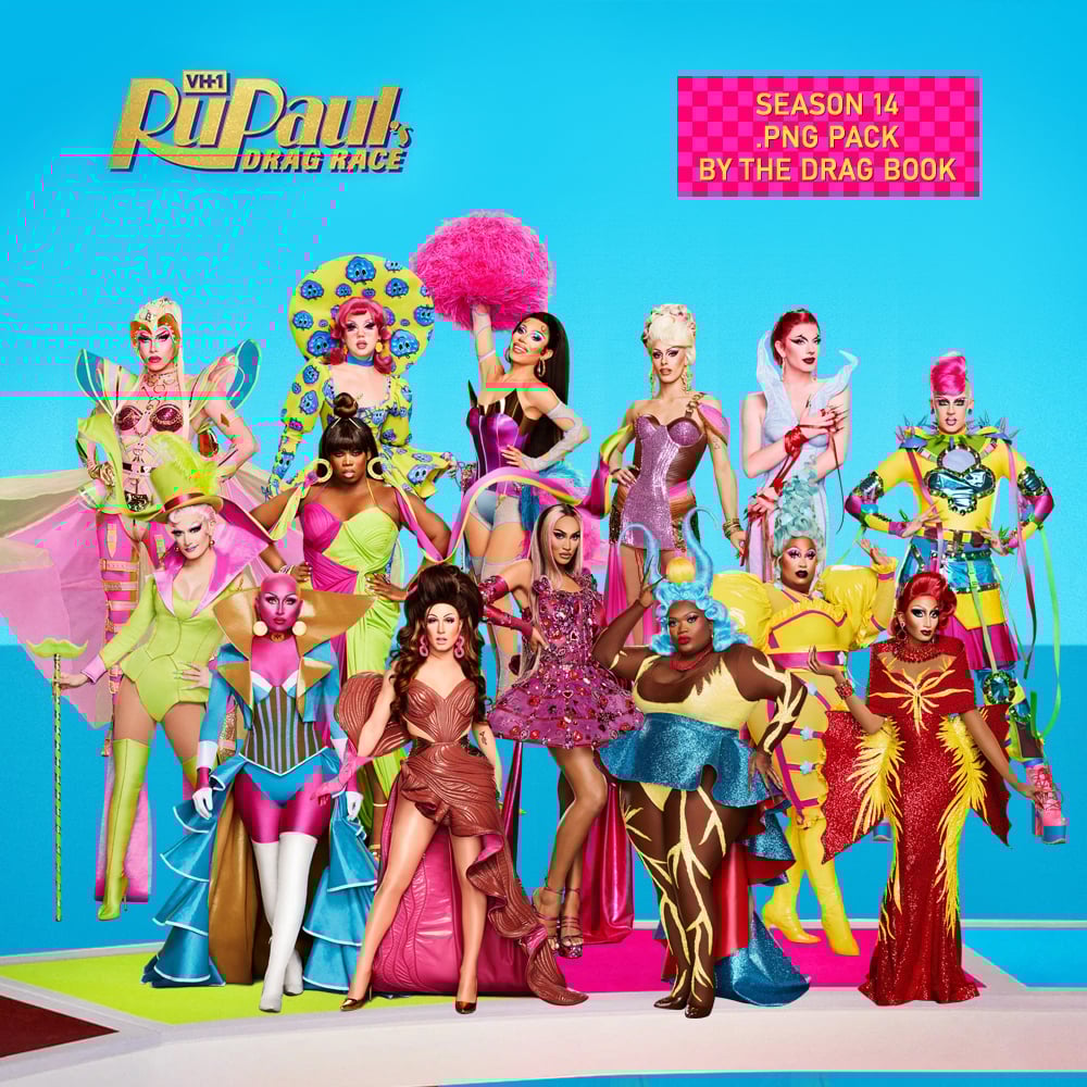 RuPaul's Drag Race Season 14 .PNG Pack by The Drag Book