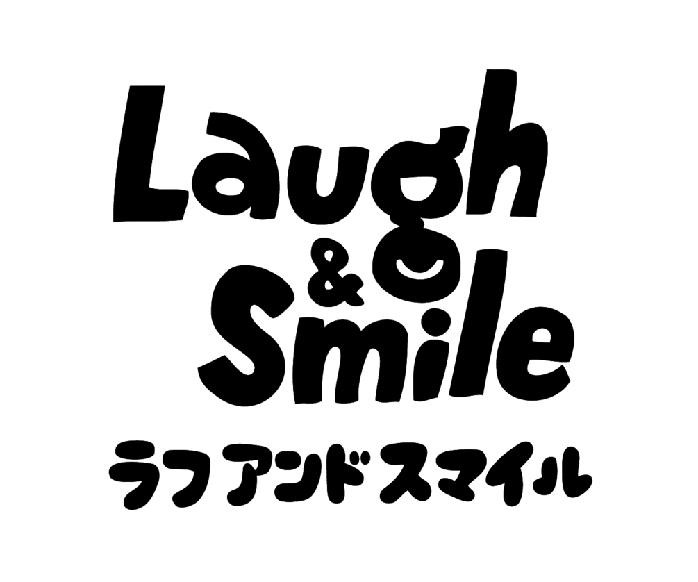 待受 ラフアンドスマイルロゴ モノクロ