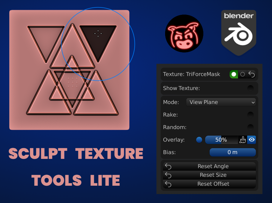 Blender Addon Sculpt Texture Tool Lite