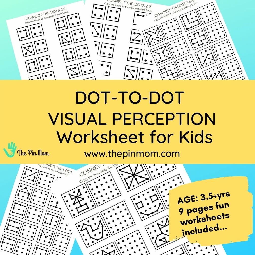 Dot to Dot Copy Practice Visual Perceptual Skills Free Worksheet
