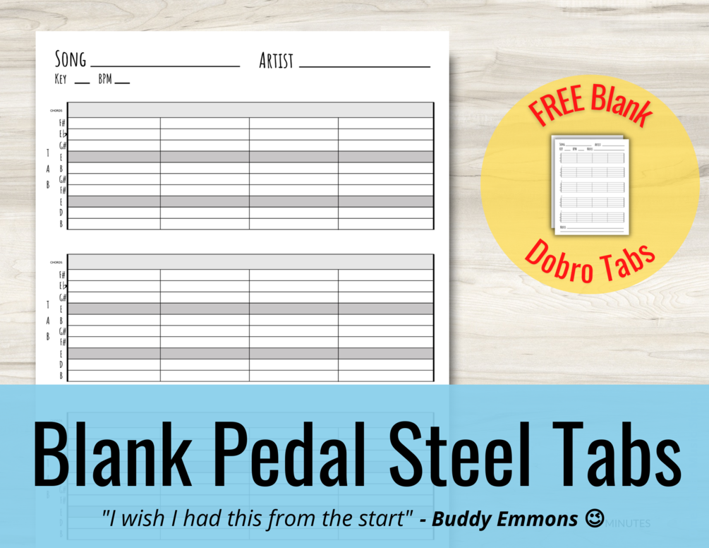 Deluxe Pedal Steel Tabs