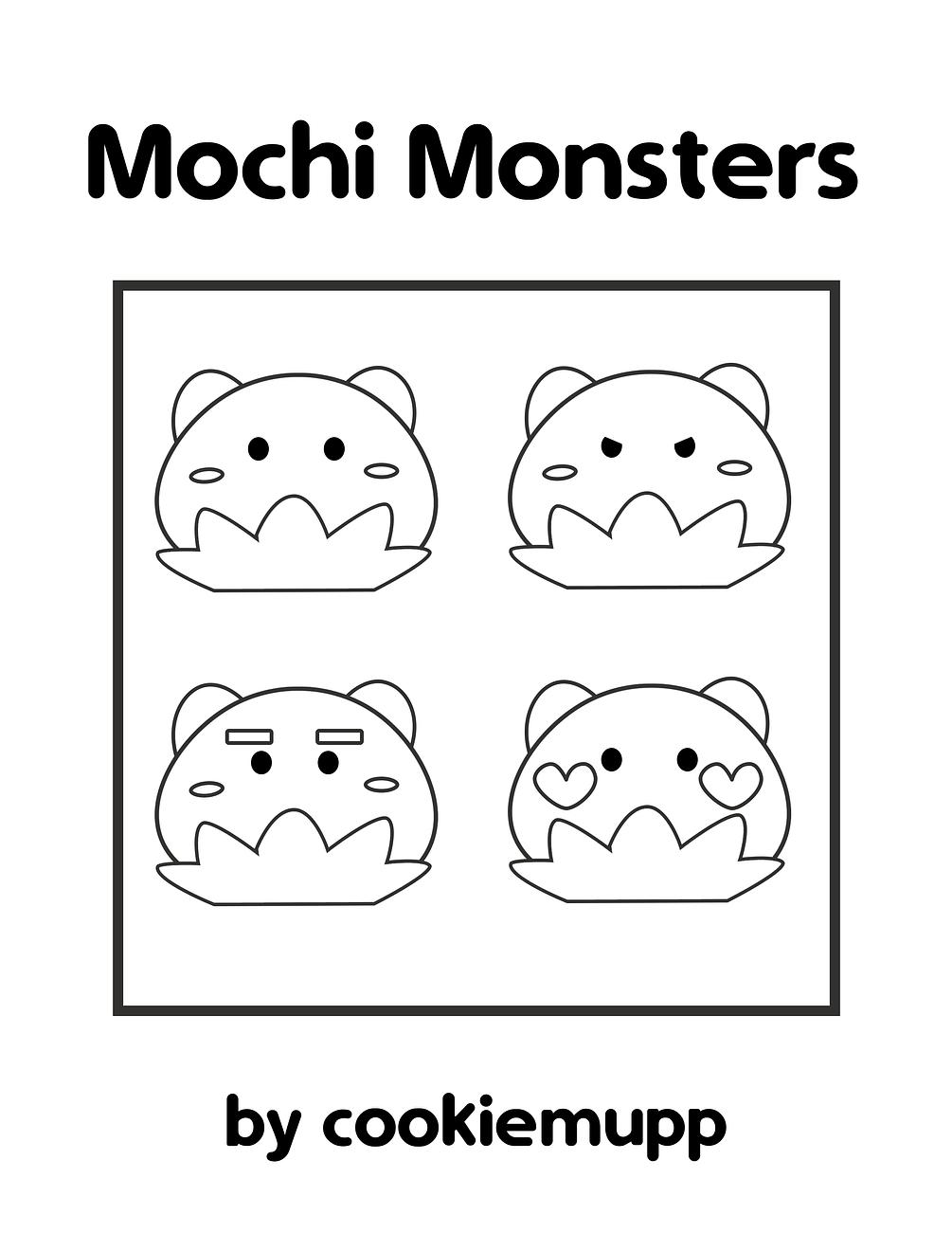 [FREE] Color Me: Mochi Monster Printable