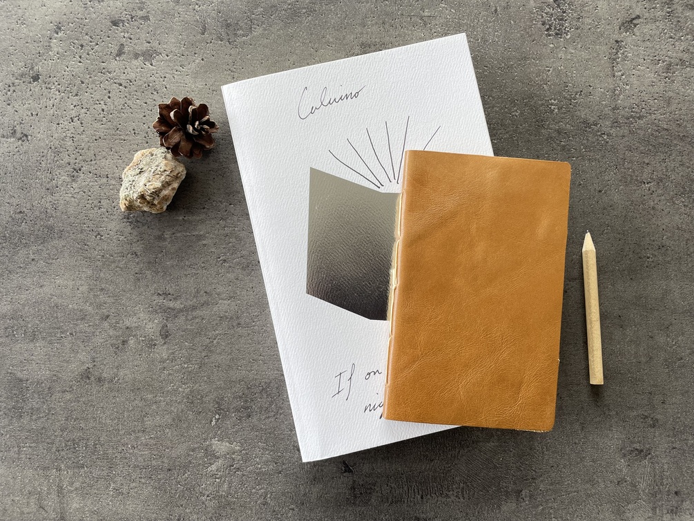 Leather bound pocket field notebook