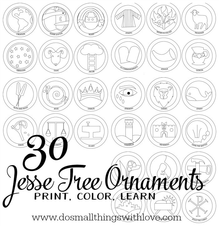 30 Jesse Tree Ornaments To Print And Color