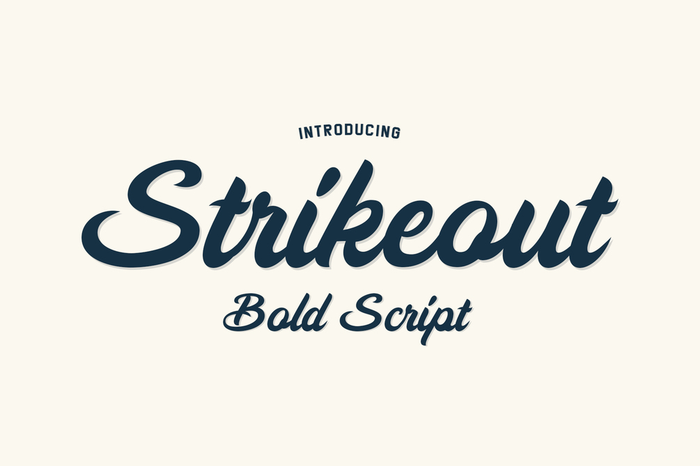 Strikeout - Bold Script Typeface