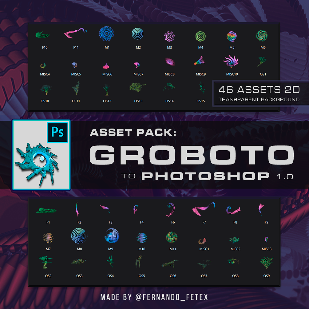 Groboto To Photoshop Asset Pack 1 0